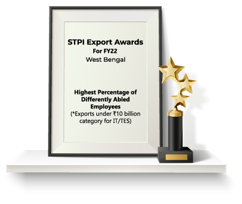 Highest Percentage of Differently Abled Employees (Exports under Rs. 10 billion category for IT/TES)